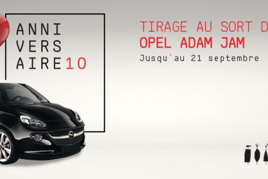 TIRAGE AU SORT D'UN OPEL ADAM JAM